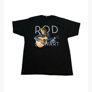 ROD STEWART Tour 2014  Black Graphic Band Tee